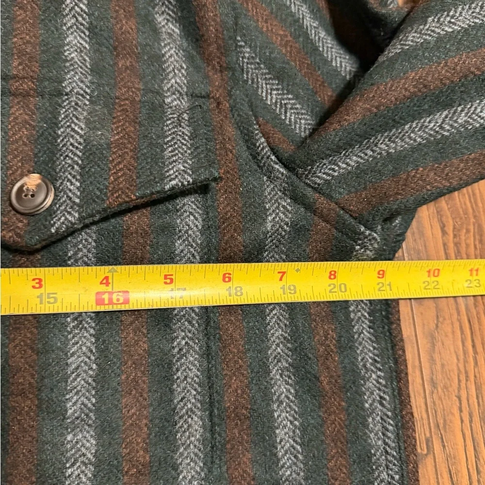 Todd Snyder Blue and Brown Striped Military Field Jacket - Picture 10 of 10